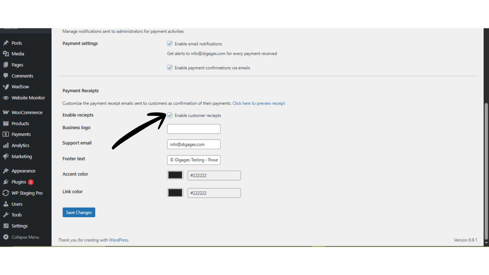 Direct Payments Reciepts