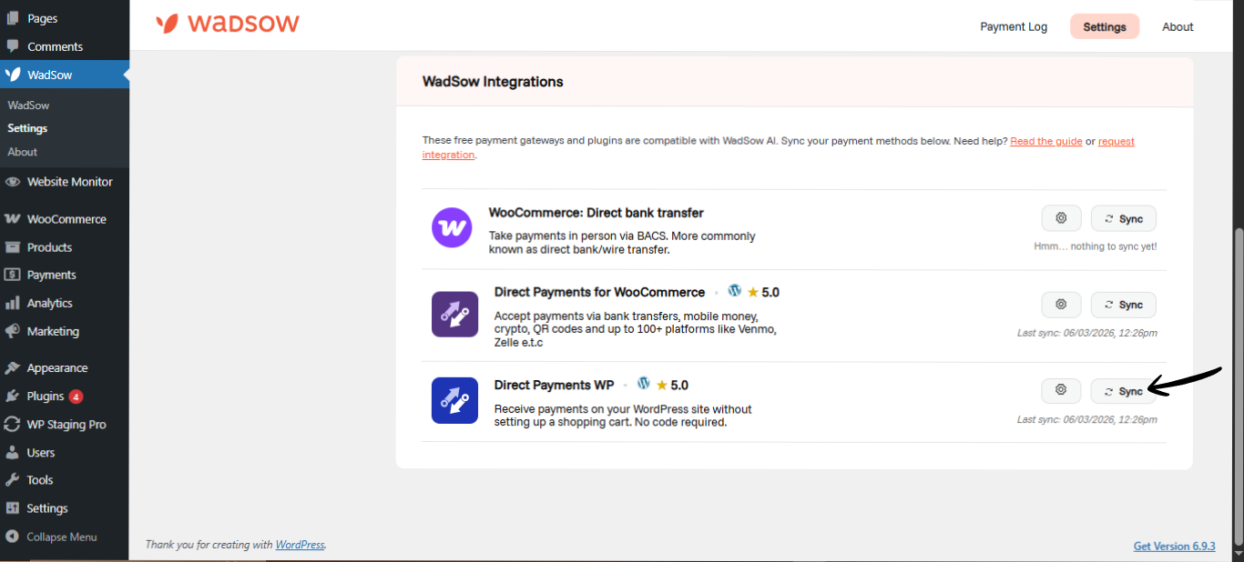 Wadsow DPWP Integration
